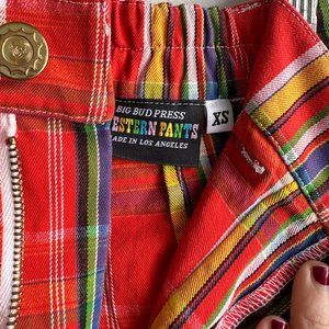 BIG BUD PRESS Plaid Western Pants